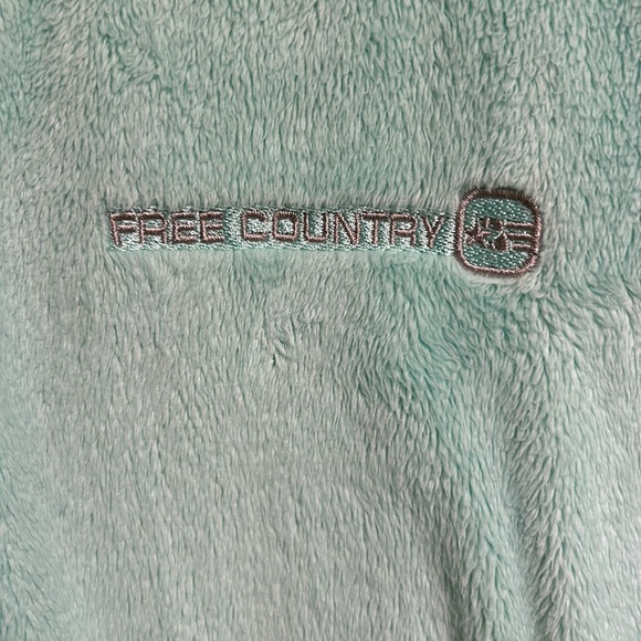 Very Nice Ladies’ Free Country Light Teal Sherpa Full Zip Jacket, Size XX-Large - Picture 7 of 8